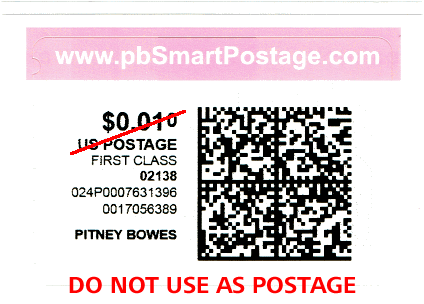 barcode usps postage stamp contains several elements label important