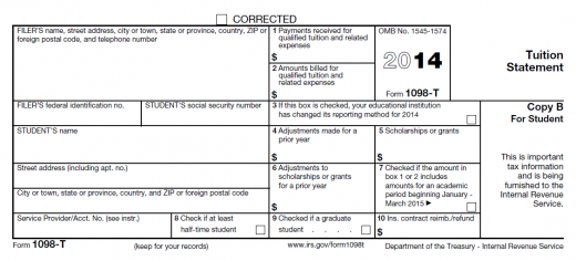 Form 1098-t: An Example Of International Students' Special Needs 