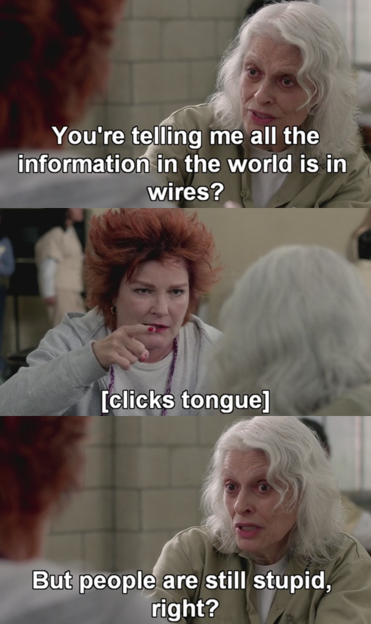 Old lady learns about the Internet from Orange is the New Black